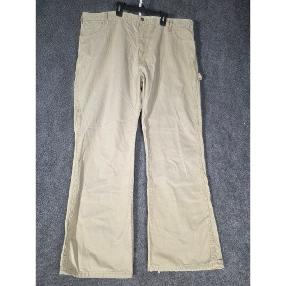 Dickies Men Khaki Tan Carpenter Pants Relaxed Fit Utility Workwear 42x32 Utility